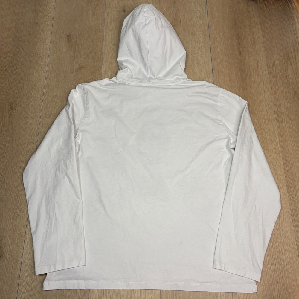 Polo Ralph Lauren Mens Polo Bear Hooded Long Sleeve T-Shirt White Large Hoodie - Picture 6 of 9